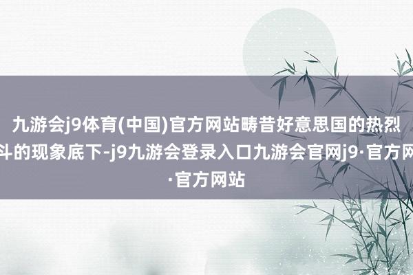 九游会j9体育(中国)官方网站畴昔好意思国的热烈内斗的现象底下-j9九游会登录入口九游会官网j9·官方网站