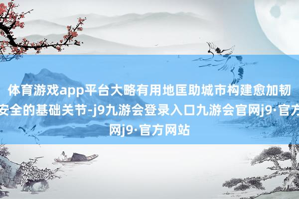 体育游戏app平台大略有用地匡助城市构建愈加韧性和安全的基础关节-j9九游会登录入口九游会官网j9·官方网站