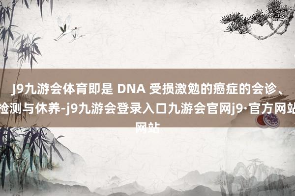 J9九游会体育即是 DNA 受损激勉的癌症的会诊、检测与休养-j9九游会登录入口九游会官网j9·官方网站